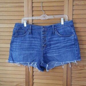 Universal Thread Button Fly High Rise Shortie Jean Shorts Size 14/32R